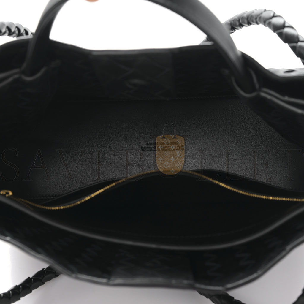 bo*te*ga Ve*ne*ta nappa intrecciato medium andiamo shoulder bag black (32*25*11cm)